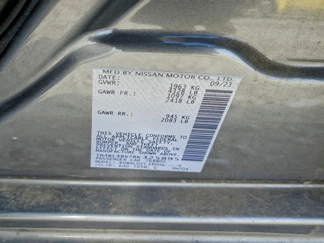 2024 NISSAN ALTIMA S photo 12