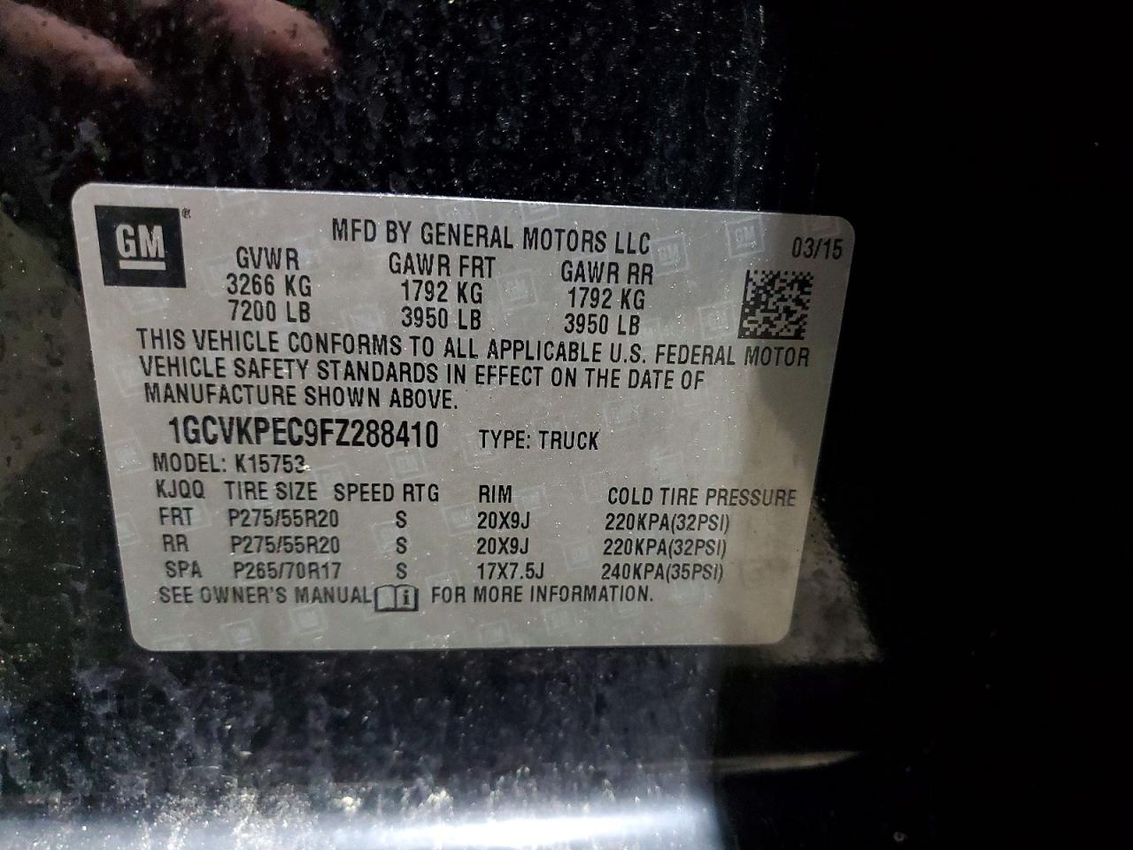 2015 CHEVROLET SILVERADO K1500 photo 12