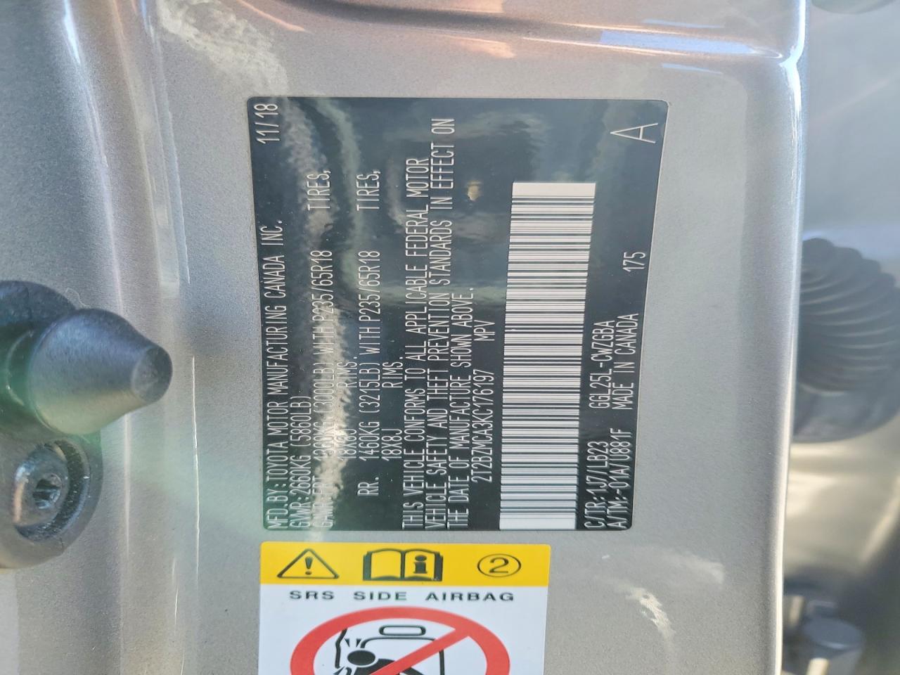 2019 LEXUS RX 350 BASE photo 13