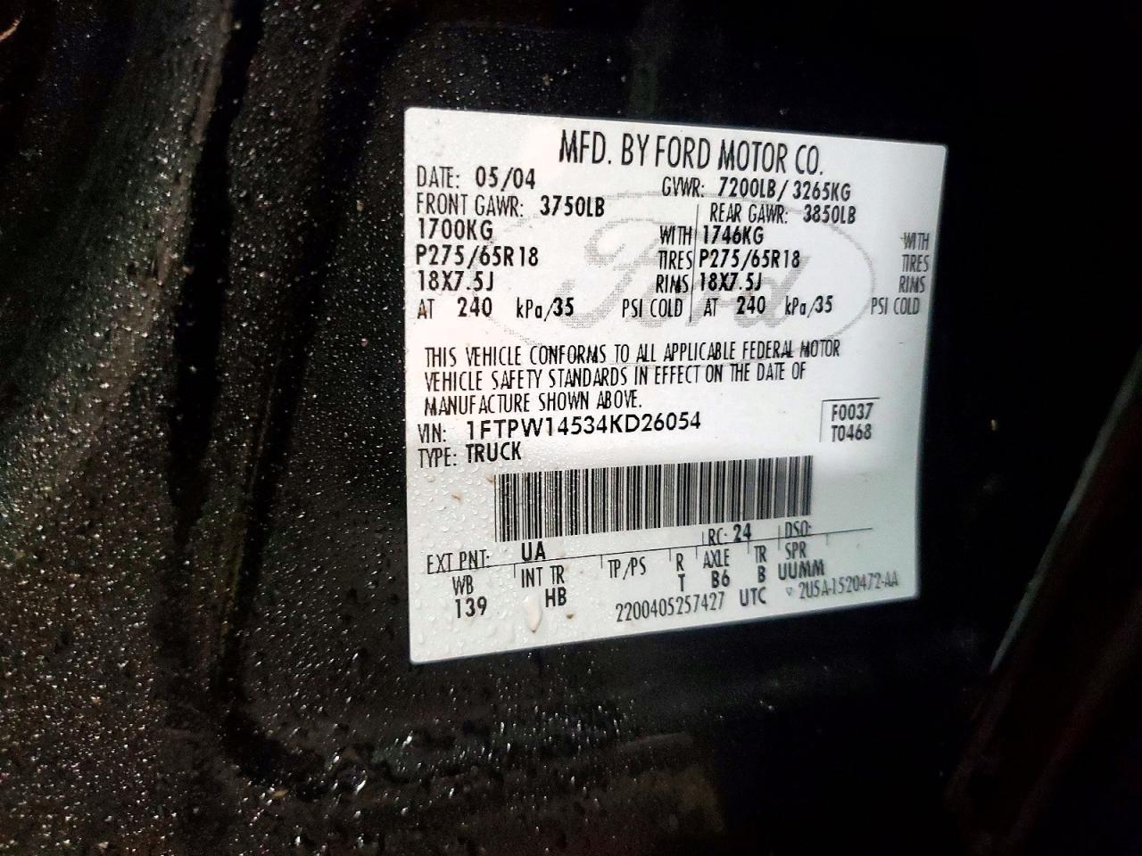 2004 FORD F150 SUPERCREW photo 12