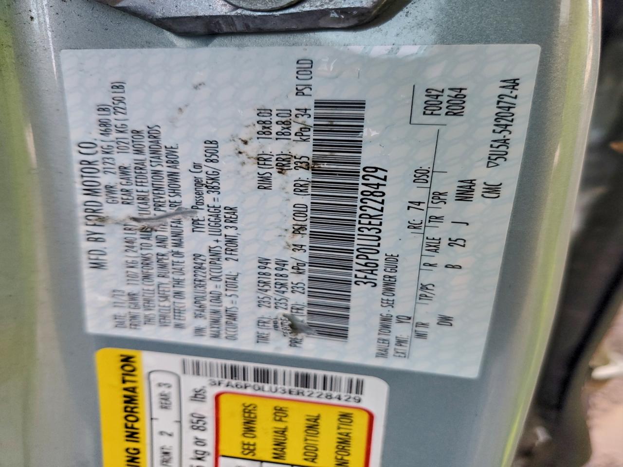 2014 FORD FUSION SE HYBRID photo 12