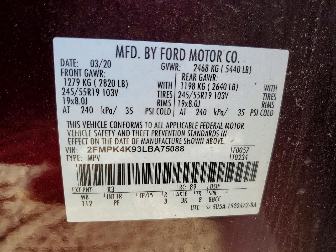 2020 FORD EDGE TITANIUM photo 25