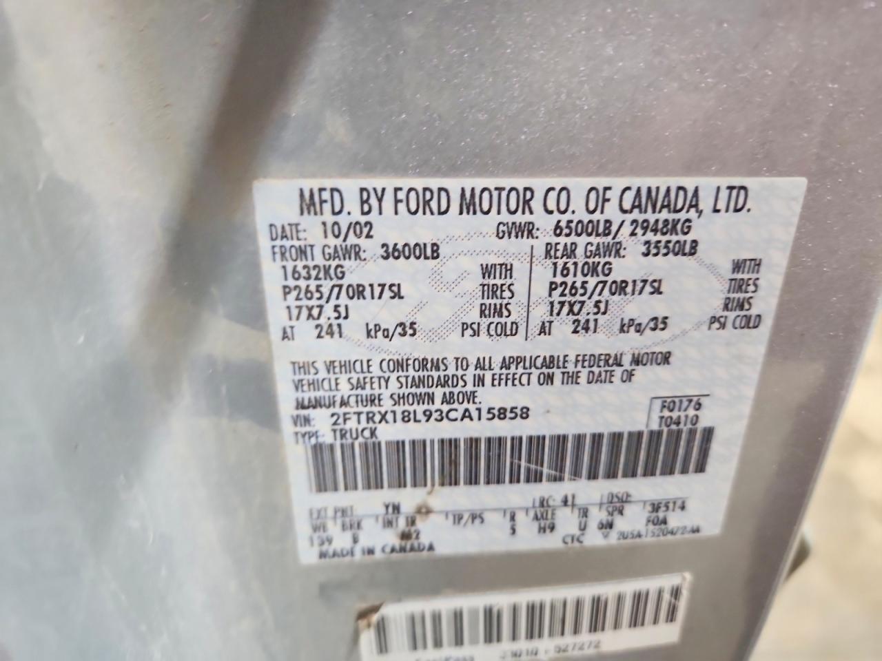 2003 FORD F150 photo 13