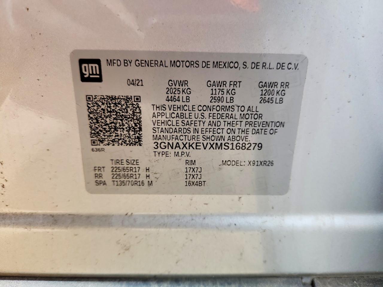 2021 CHEVROLET EQUINOX LT photo 14