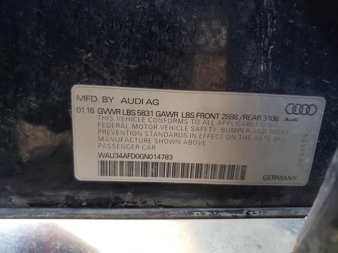 2016 AUDI A8 L QUATTRO photo 12