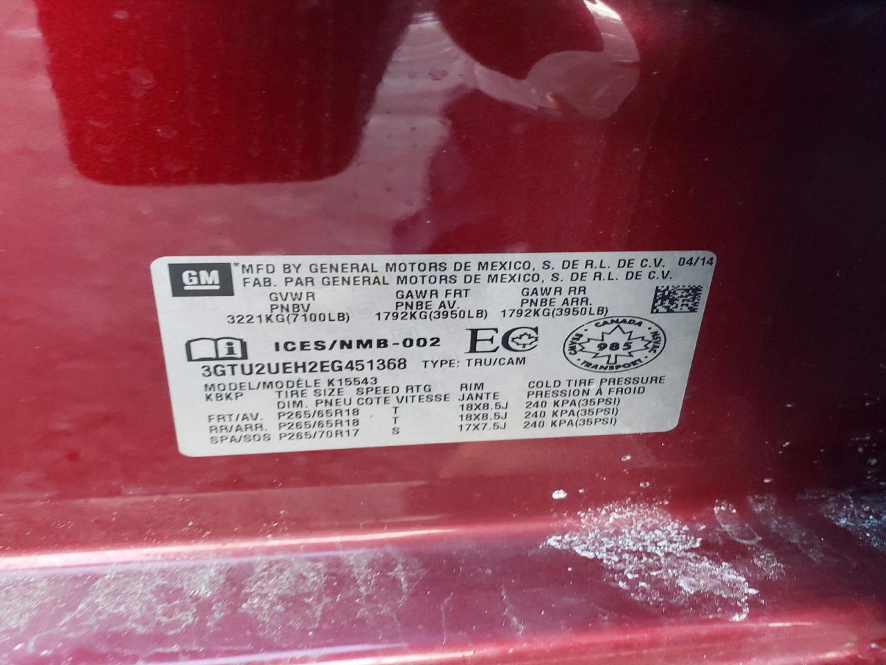 2014 GMC SIERRA K1500 SLE photo 12