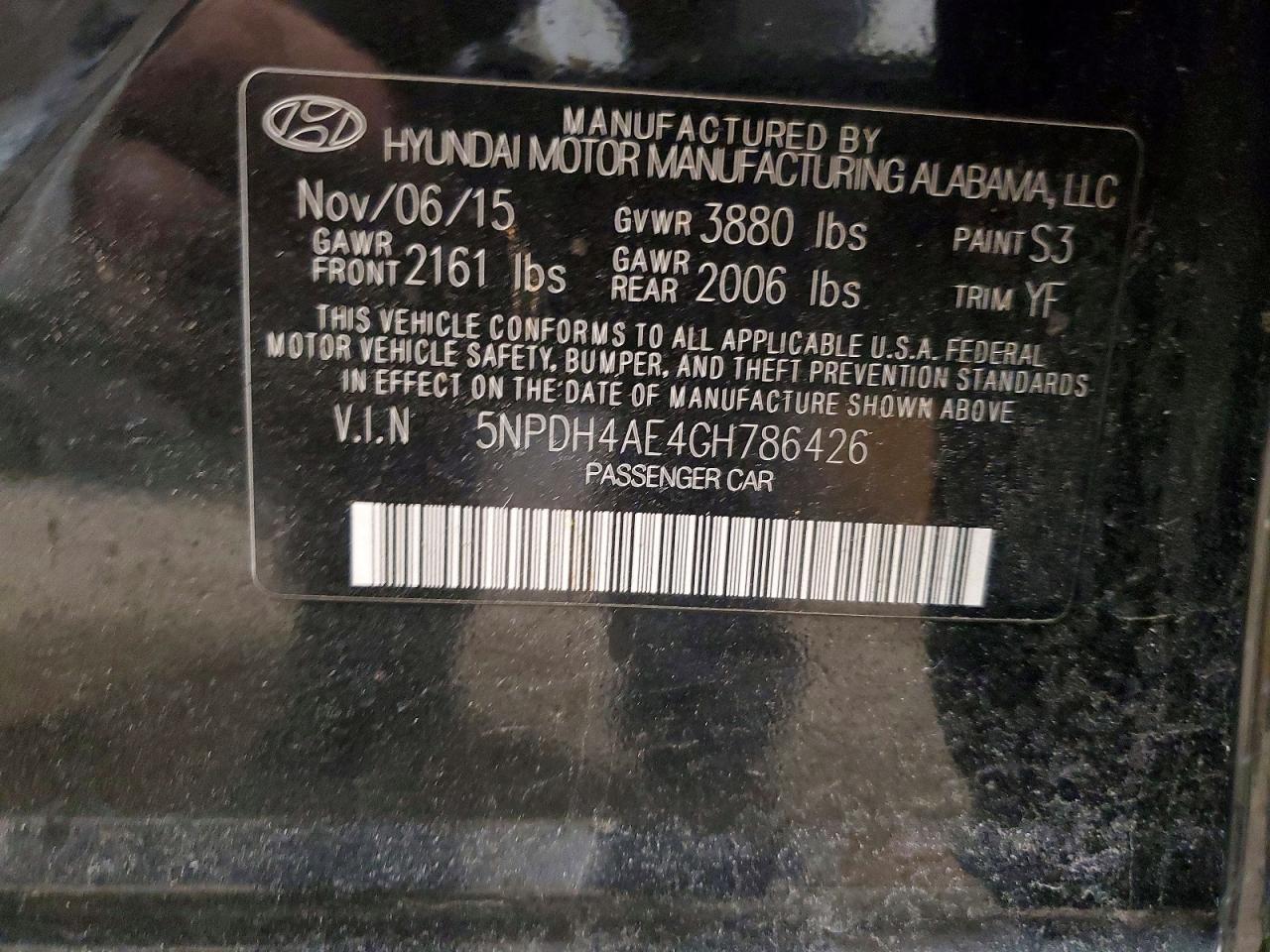 2016 HYUNDAI ELANTRA SE photo 12