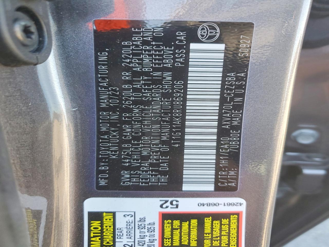 2024 TOYOTA CAMRY SE photo 13