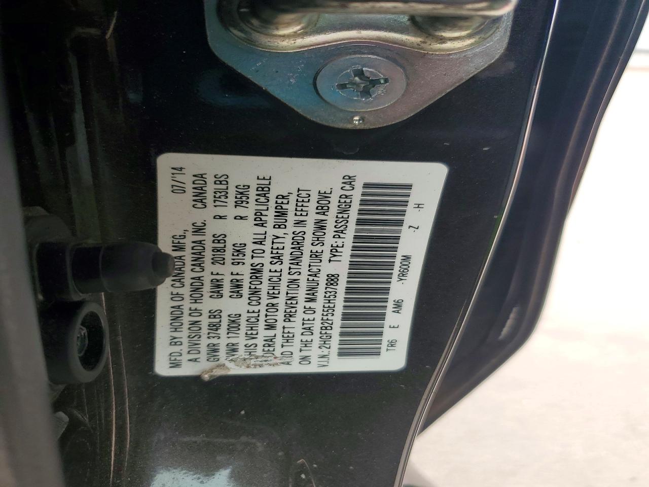 2014 HONDA CIVIC LX photo 12