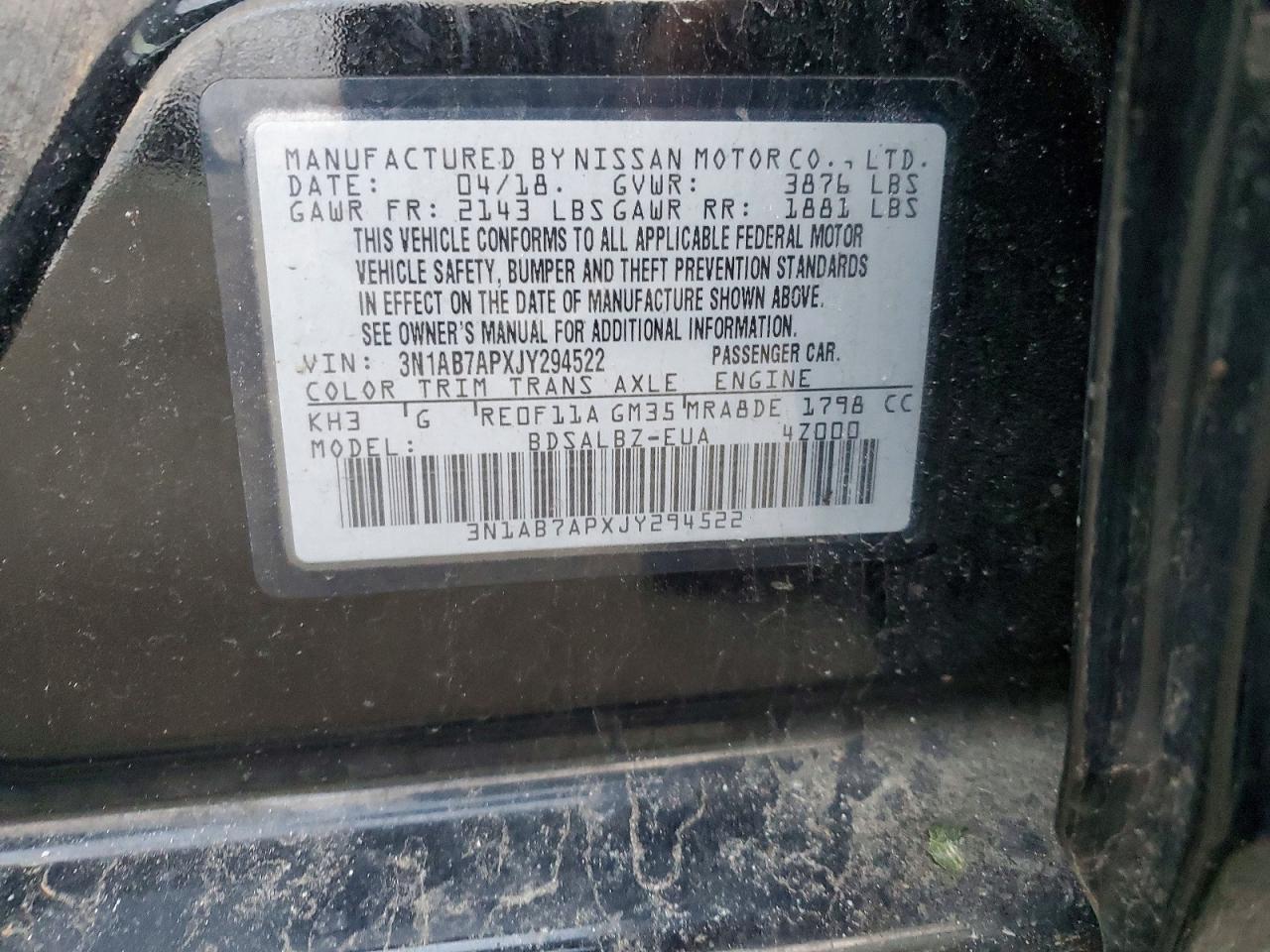2018 NISSAN SENTRA S photo 12