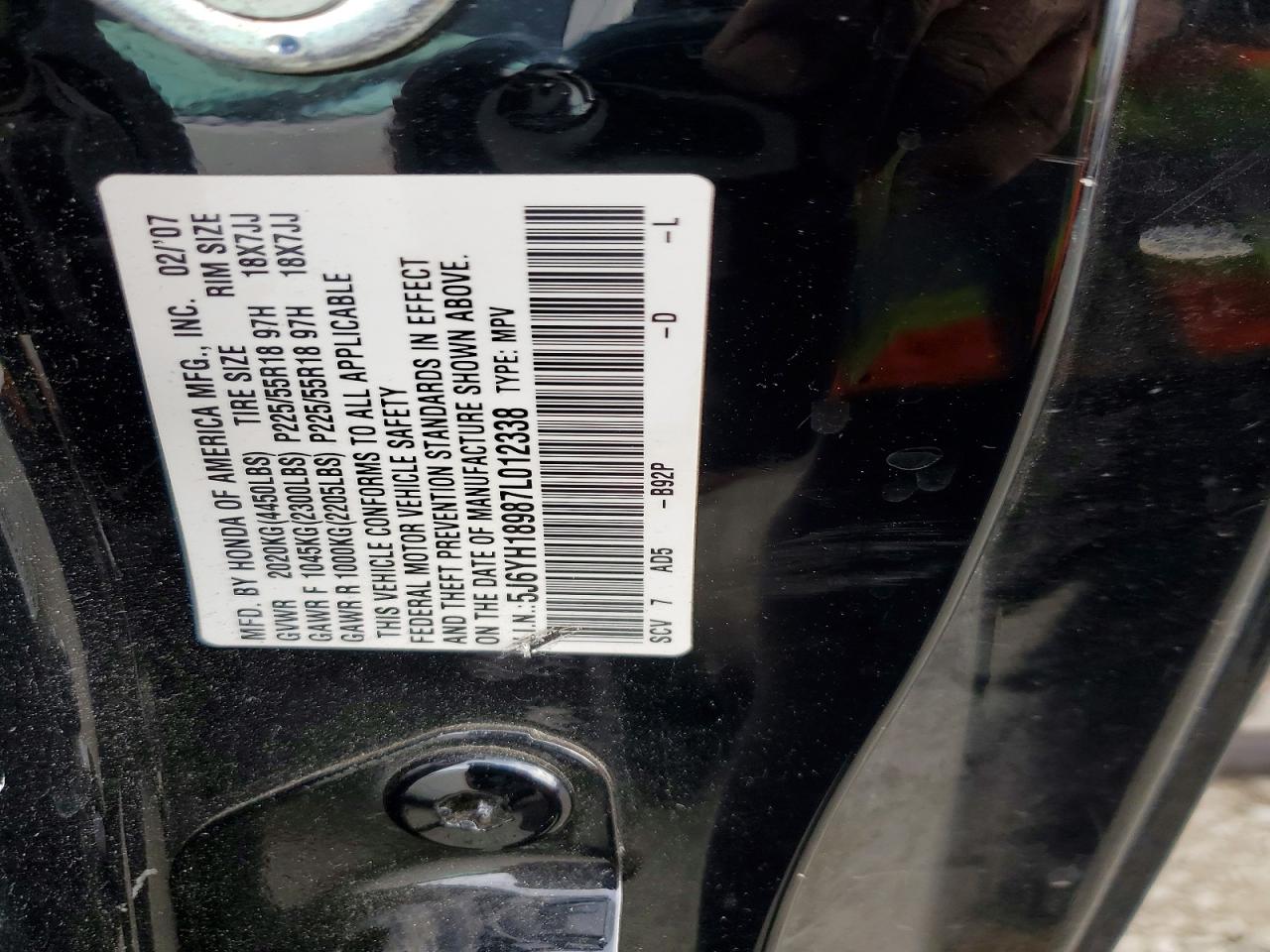 2007 HONDA ELEMENT SC photo 12