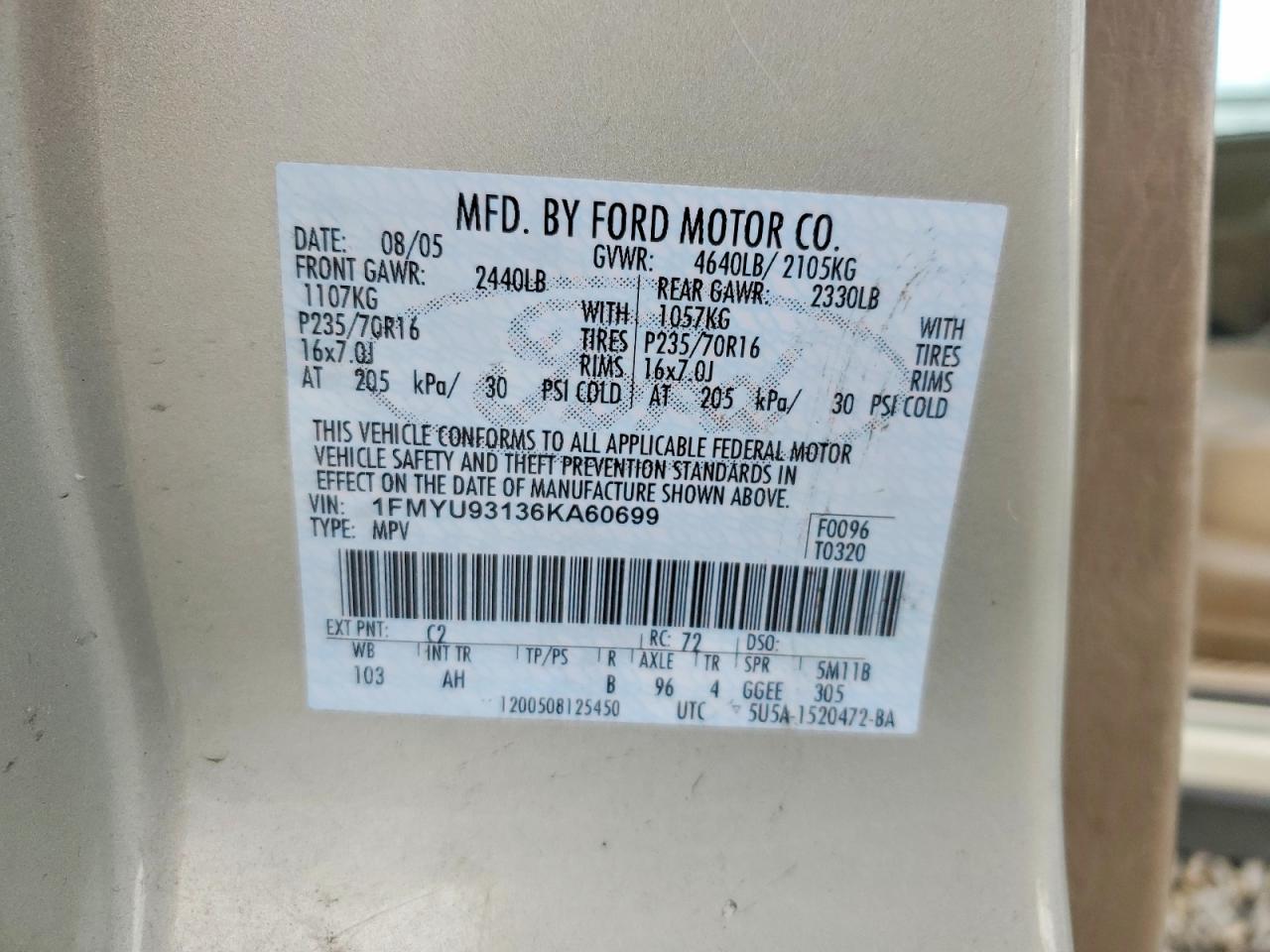 2006 FORD ESCAPE XLT photo 13