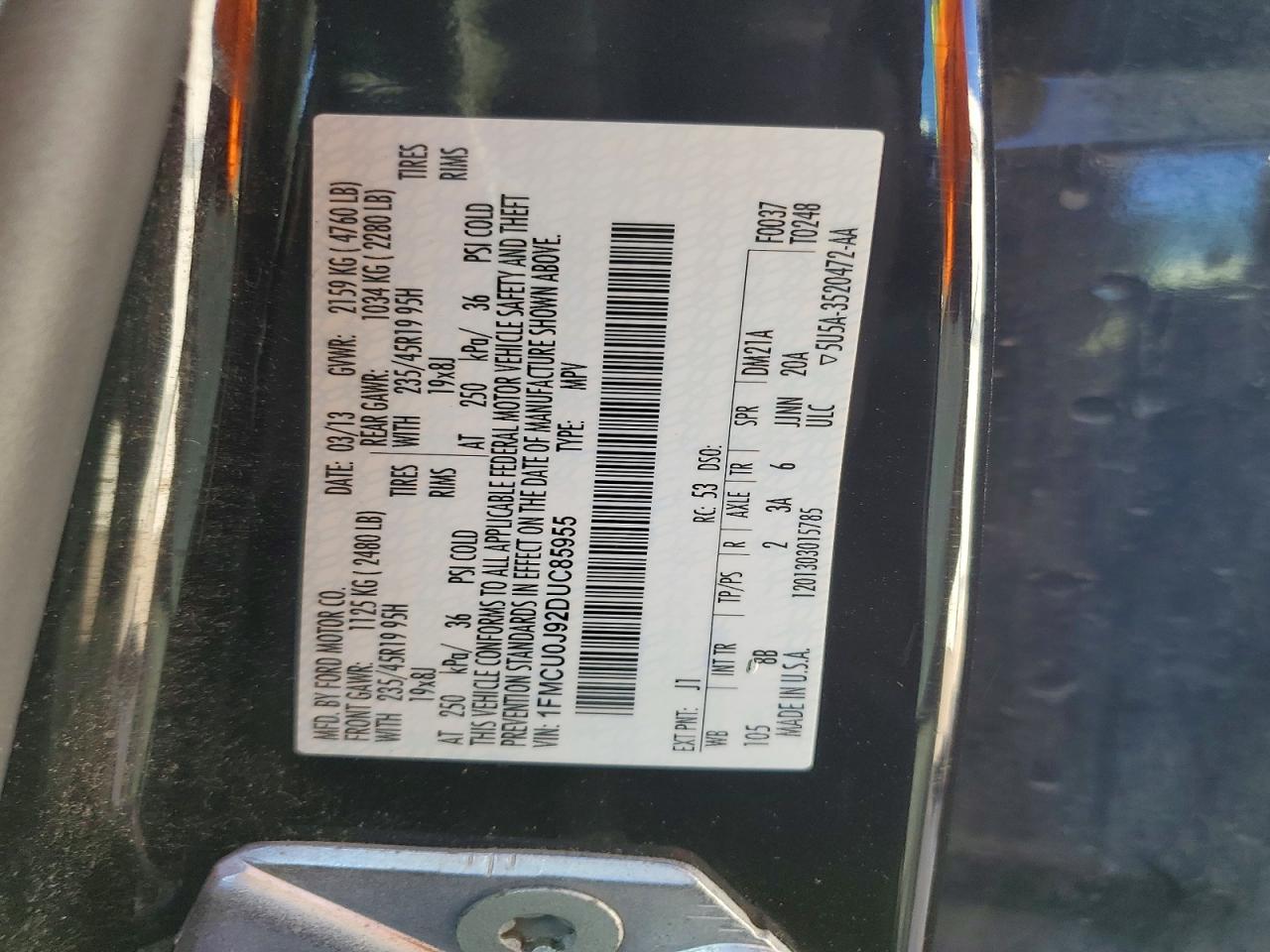 2013 FORD ESCAPE TITANIUM photo 12