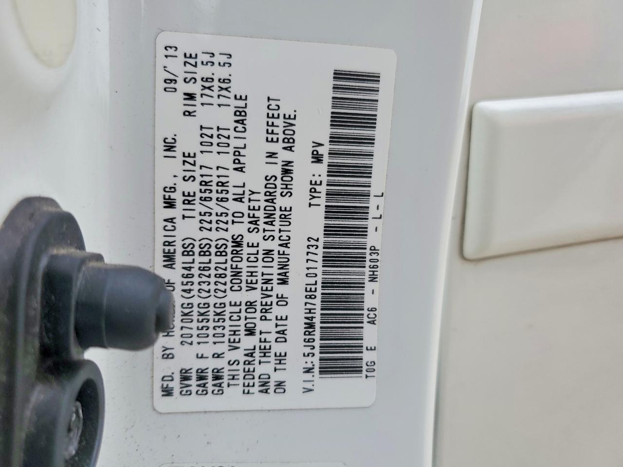 2014 HONDA CR-V EXL photo 12