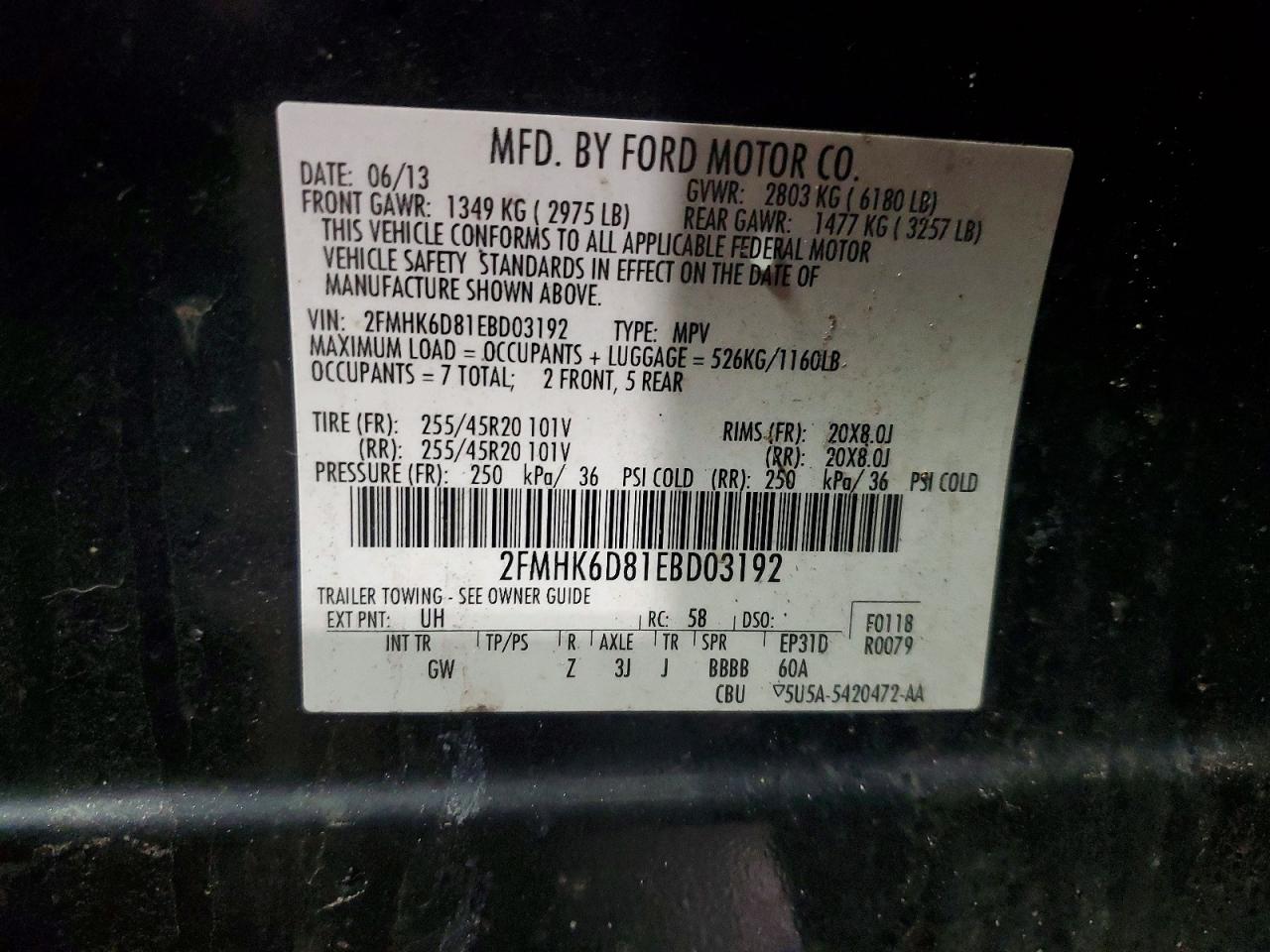 2014 FORD FLEX LIMITED photo 25