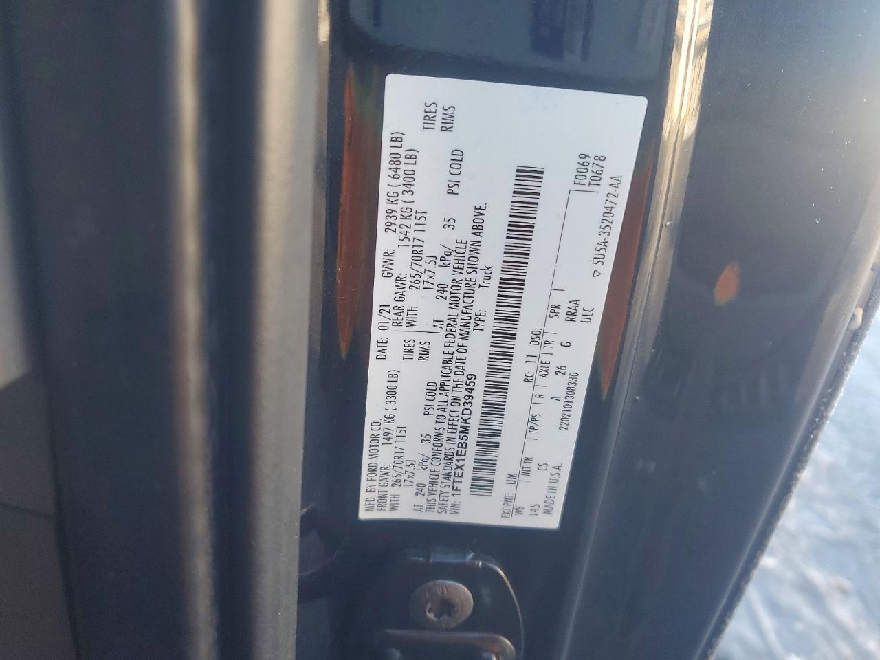 2021 FORD F150 SUPER CAB photo 12
