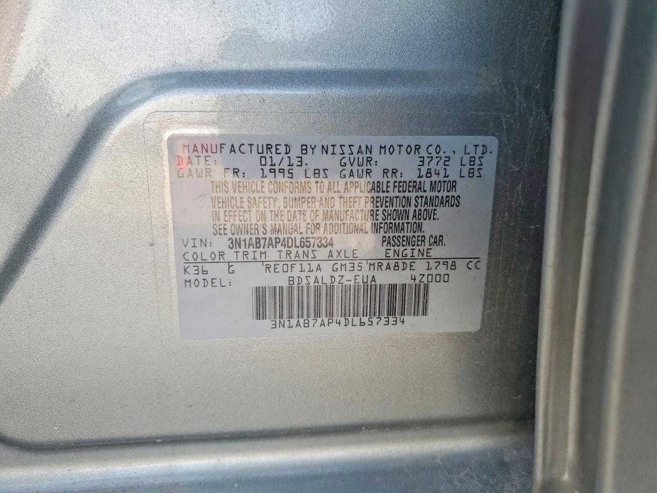 2013 NISSAN SENTRA S photo 12