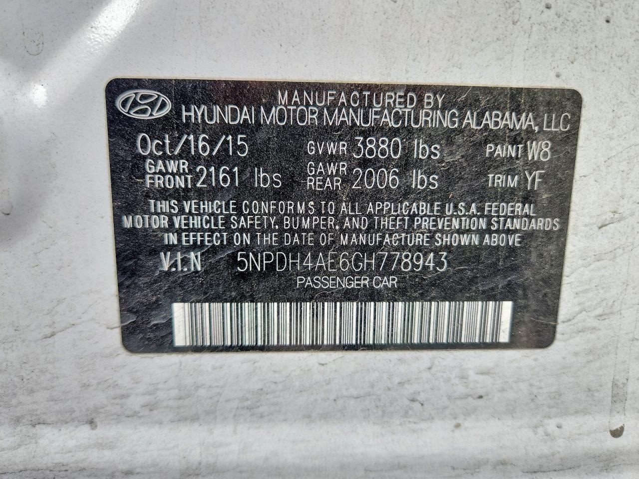 2016 HYUNDAI ELANTRA SE photo 12