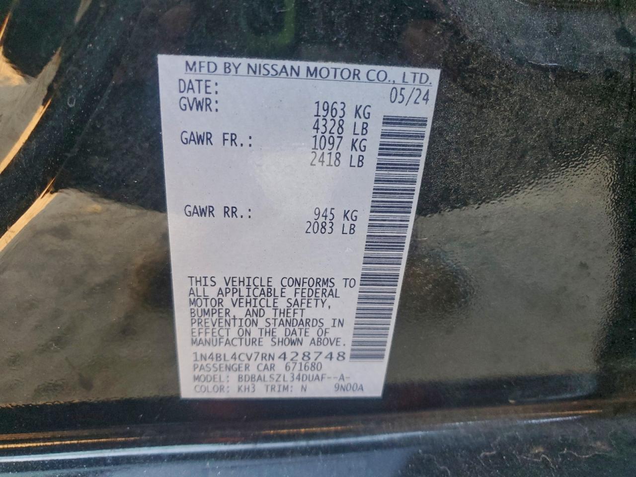 2024 NISSAN ALTIMA SR photo 34