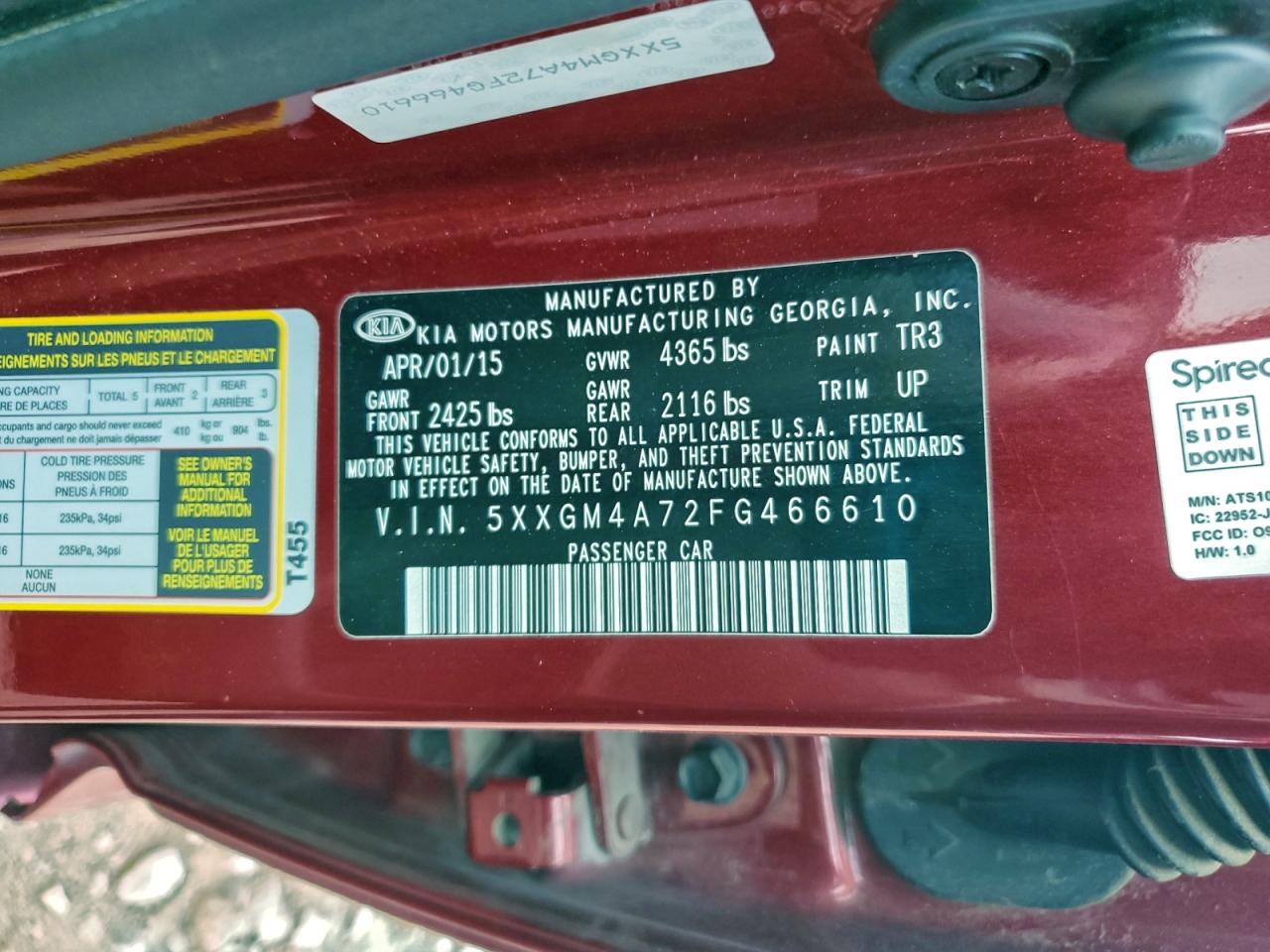 2015 KIA OPTIMA LX photo 12