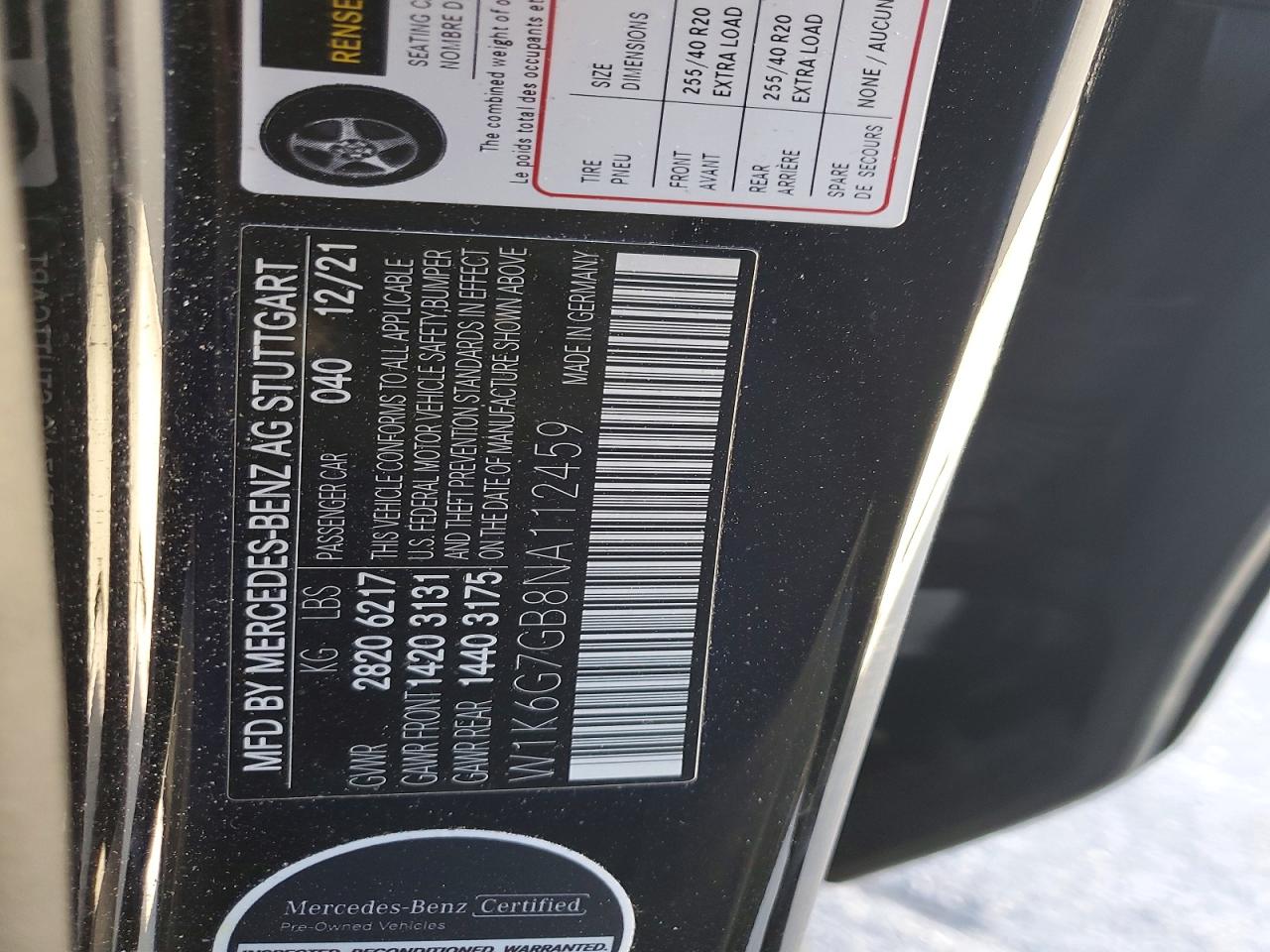 2022 MERCEDES-BENZ S 580 4MATIC photo 13