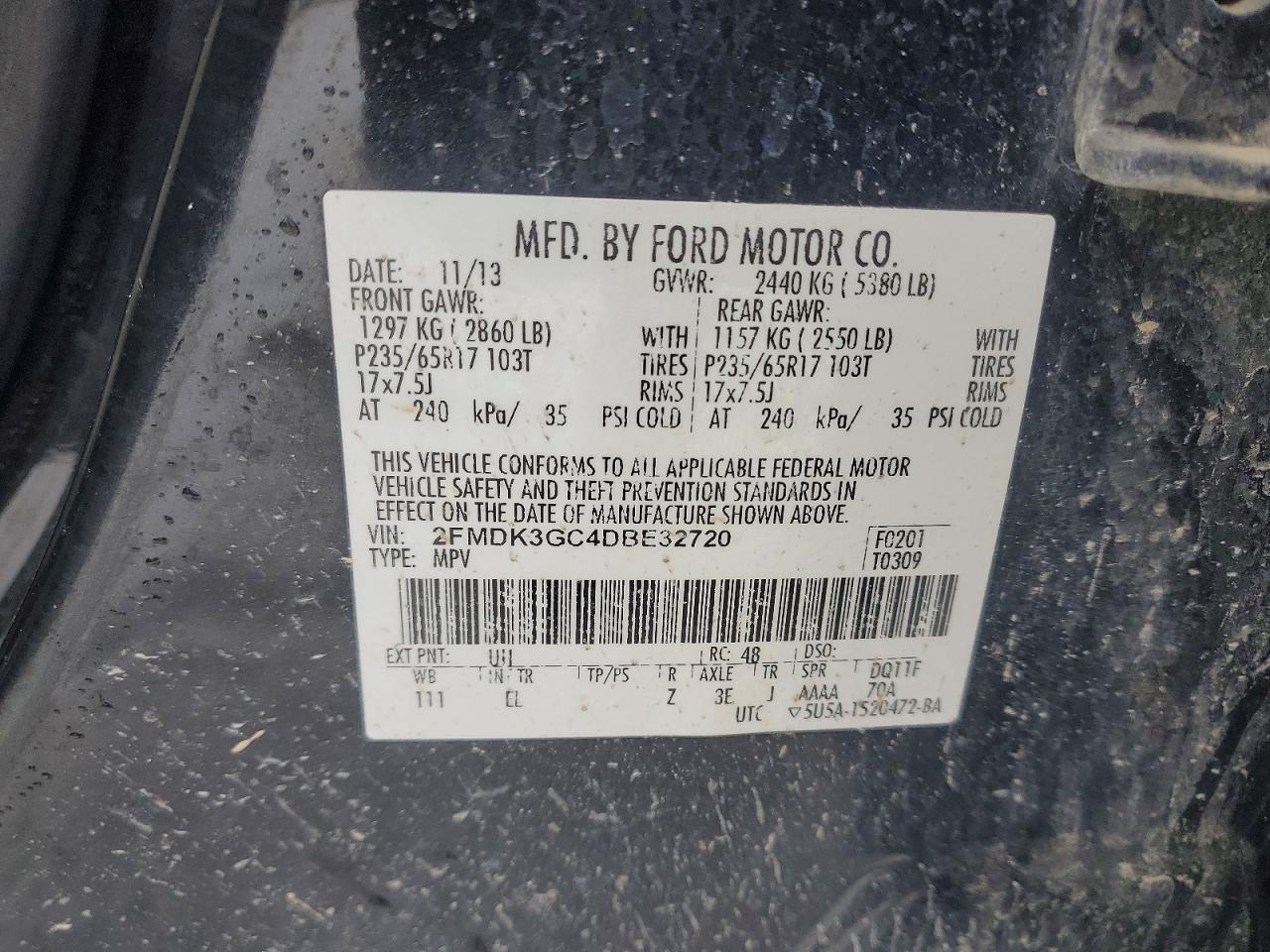 2013 FORD EDGE SE photo 14