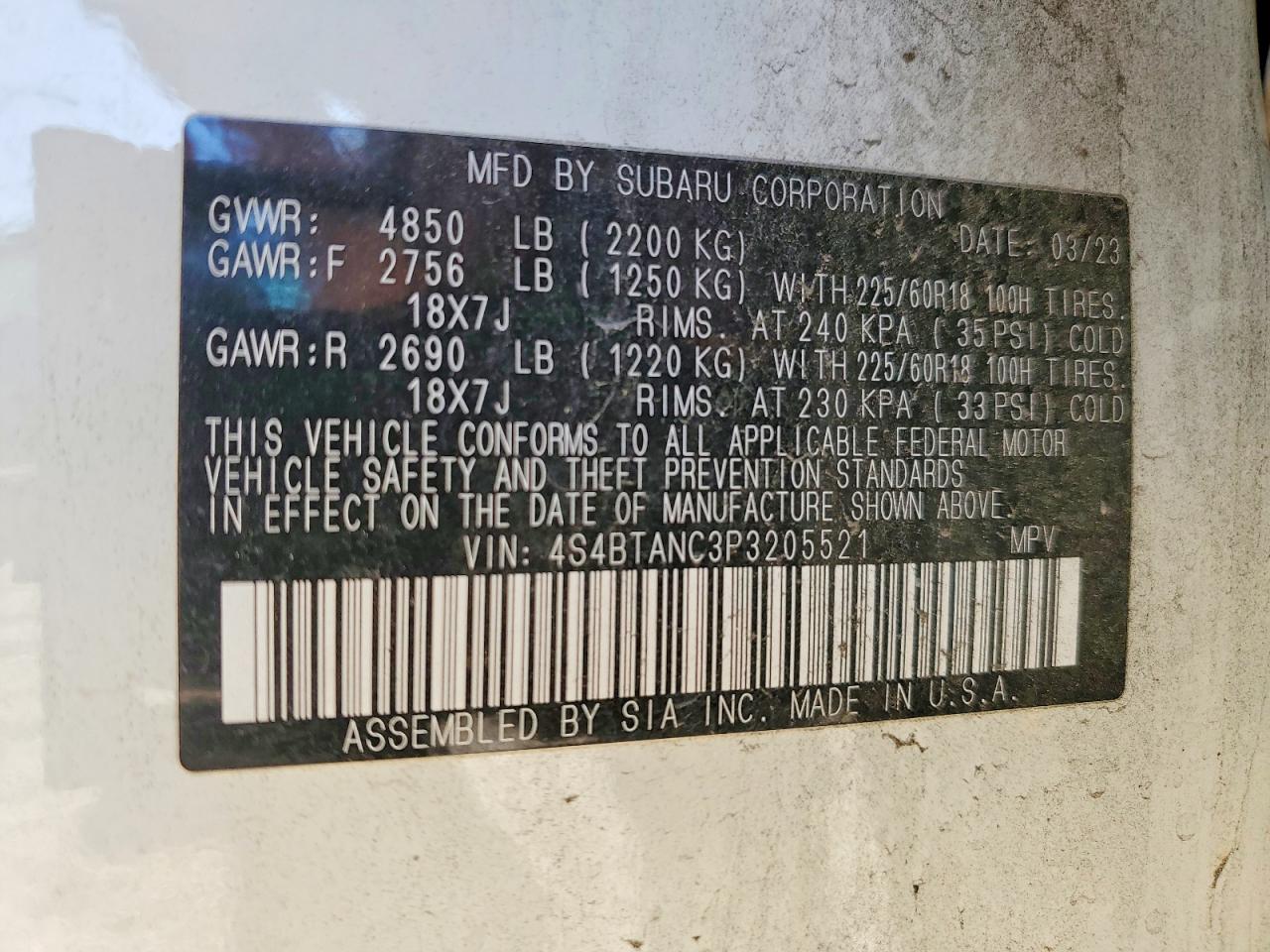 2023 SUBARU OUTBACK LIMITED photo 13
