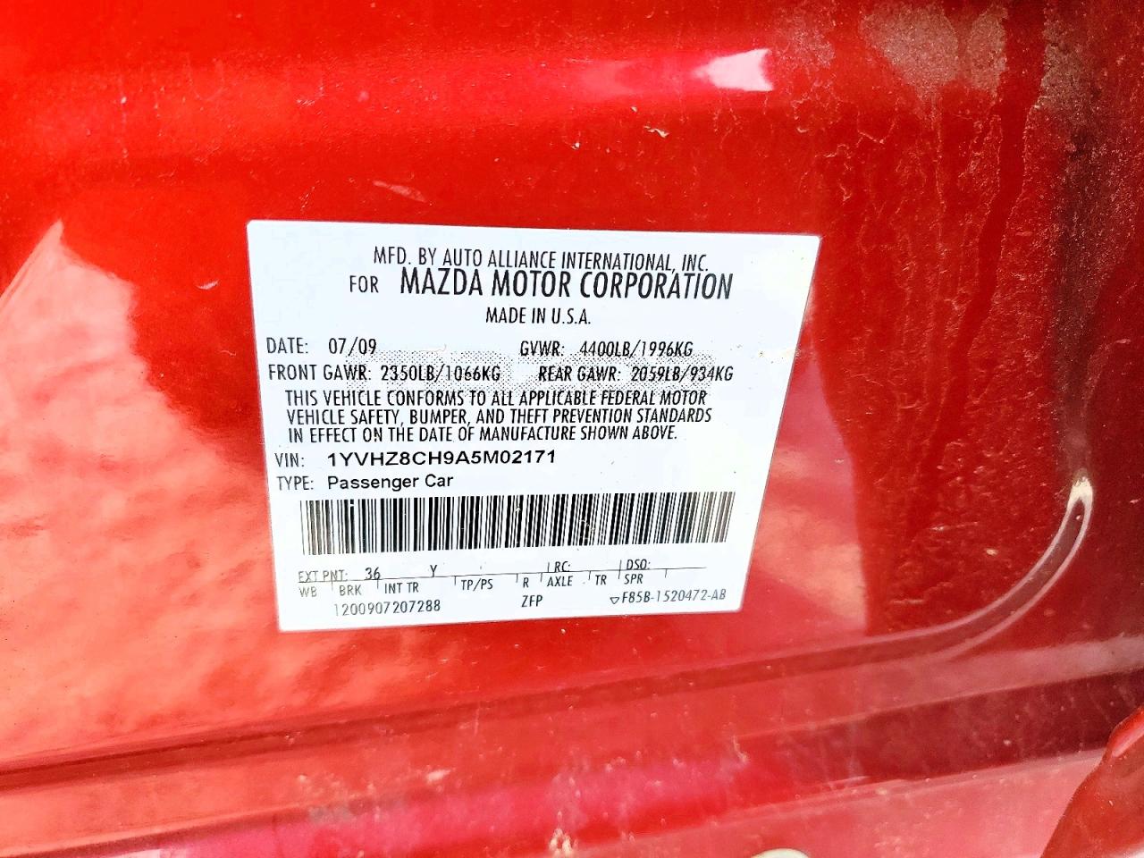 2010 MAZDA 6 I photo 12