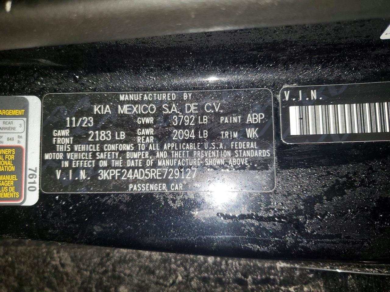 2024 KIA FORTE LX photo 23