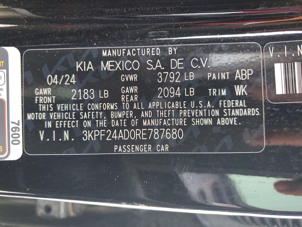 2024 KIA FORTE LX photo 12