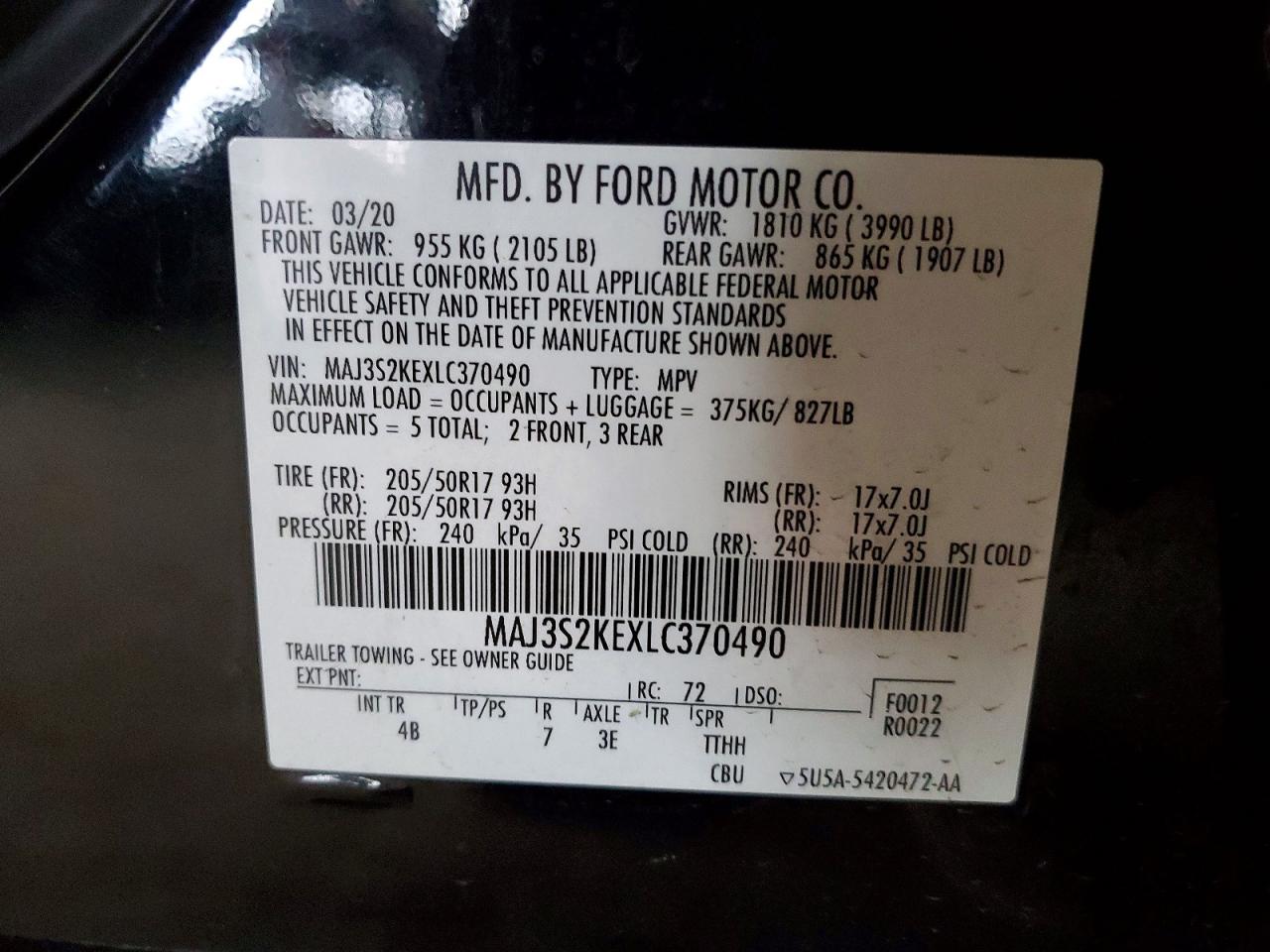 2020 FORD ECOSPORT TITANIUM photo 12