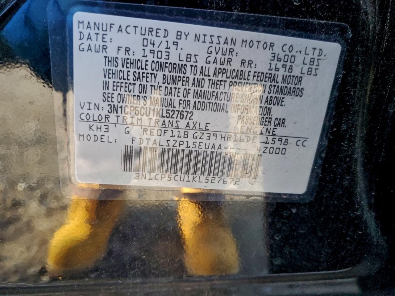 2019 NISSAN KICKS S photo 13