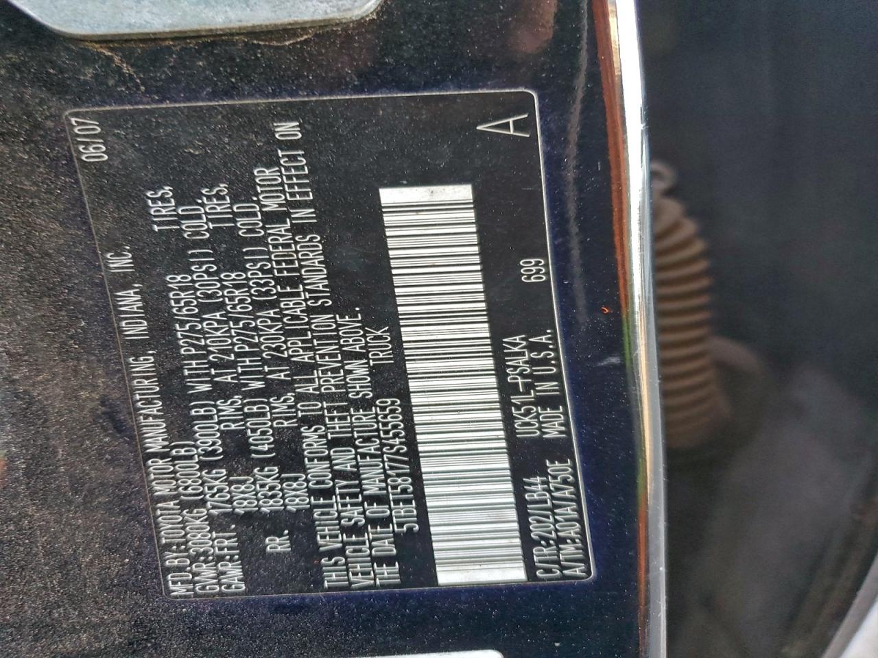 2007 TOYOTA TUNDRA CREWMAX LIMITED photo 12