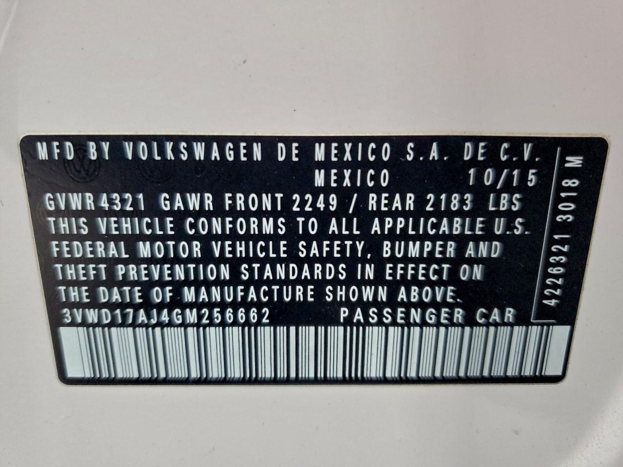 2016 VOLKSWAGEN JETTA SPORT photo 13