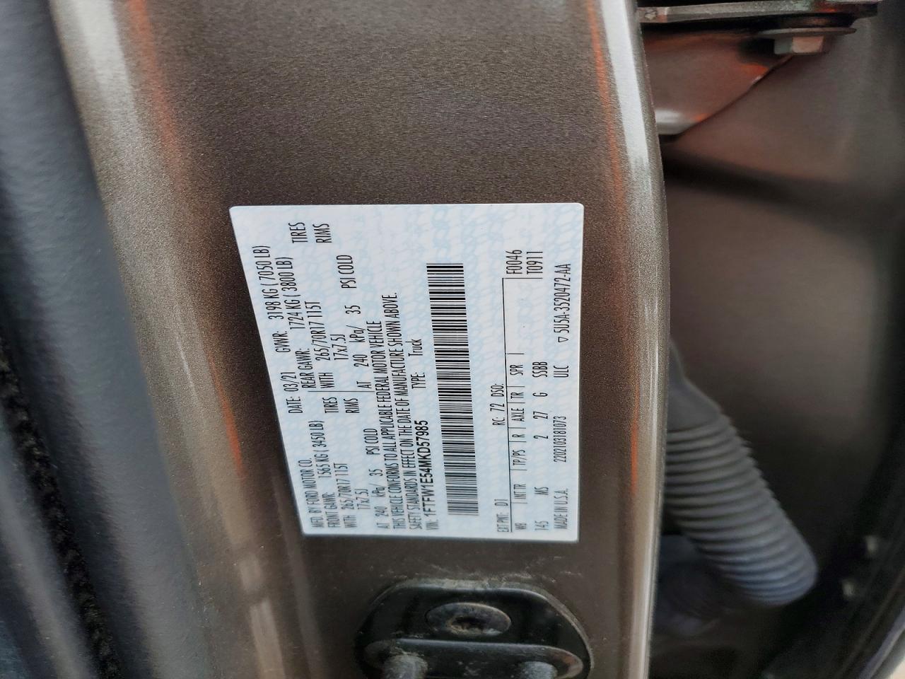 2021 FORD F150 SUPERCREW photo 12