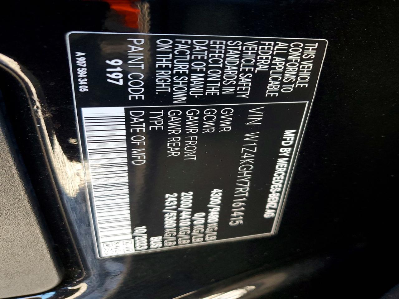 2024 MERCEDES-BENZ SPRINTER 2500 photo 13