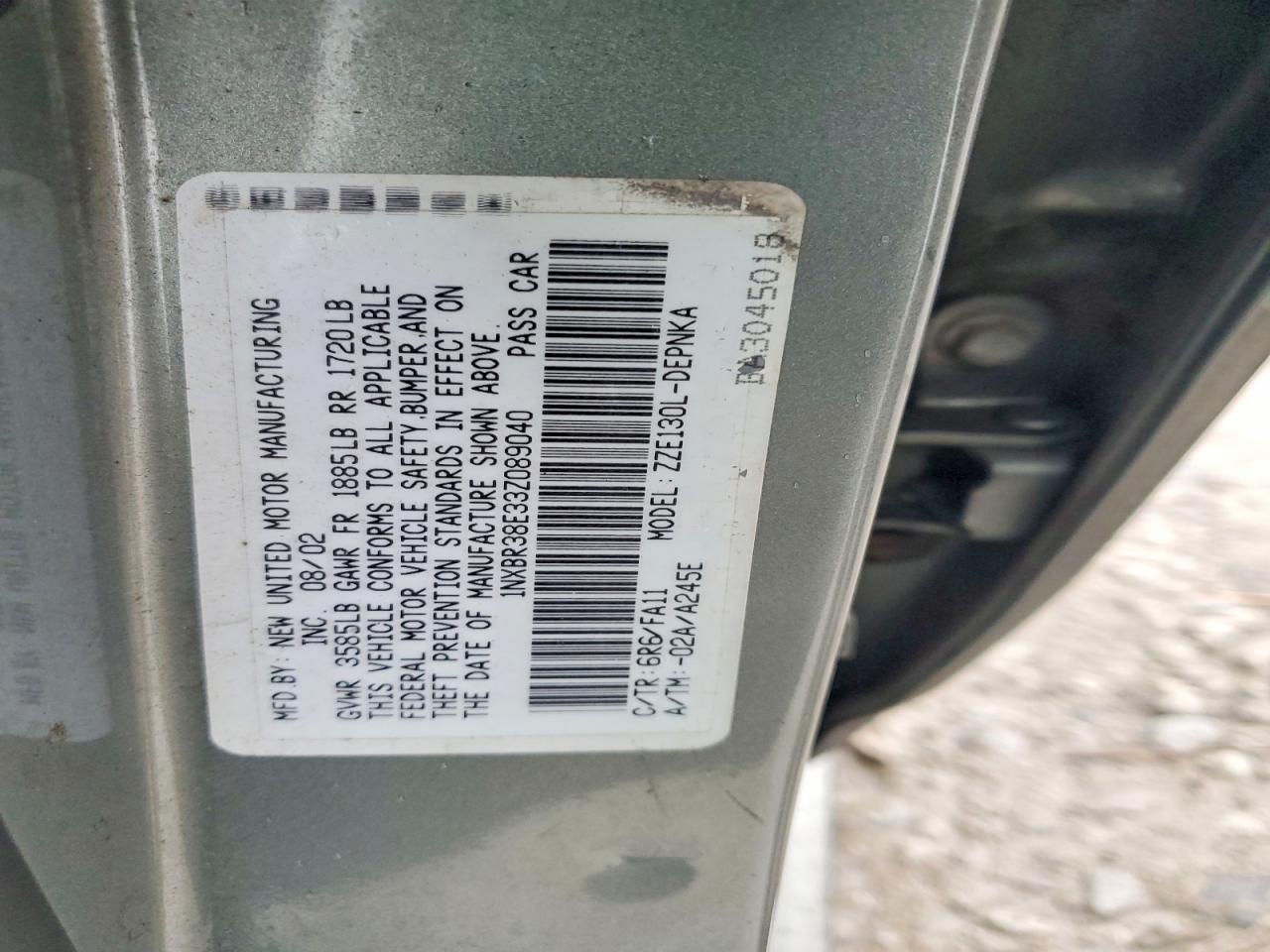 2003 TOYOTA COROLLA CE photo 12