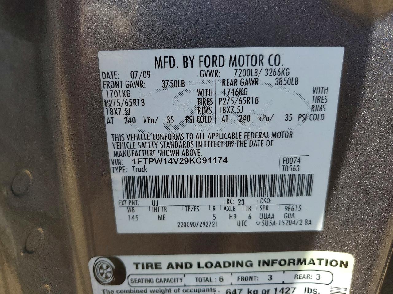 2009 FORD F150 SUPERCREW photo 23