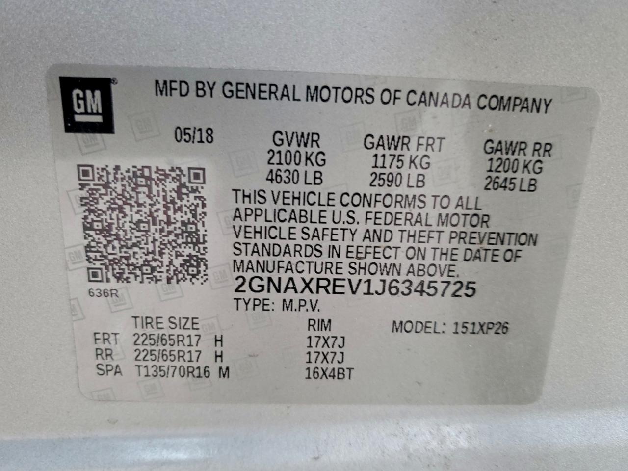 2018 CHEVROLET EQUINOX LS photo 13