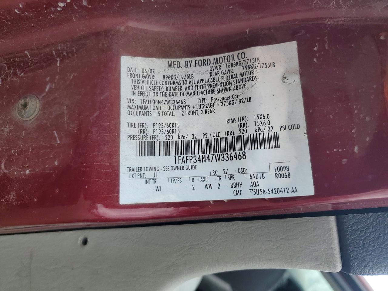 2007 FORD FOCUS ZX4 photo 13