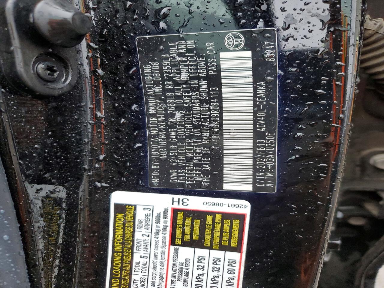 2009 TOYOTA CAMRY LE photo 13