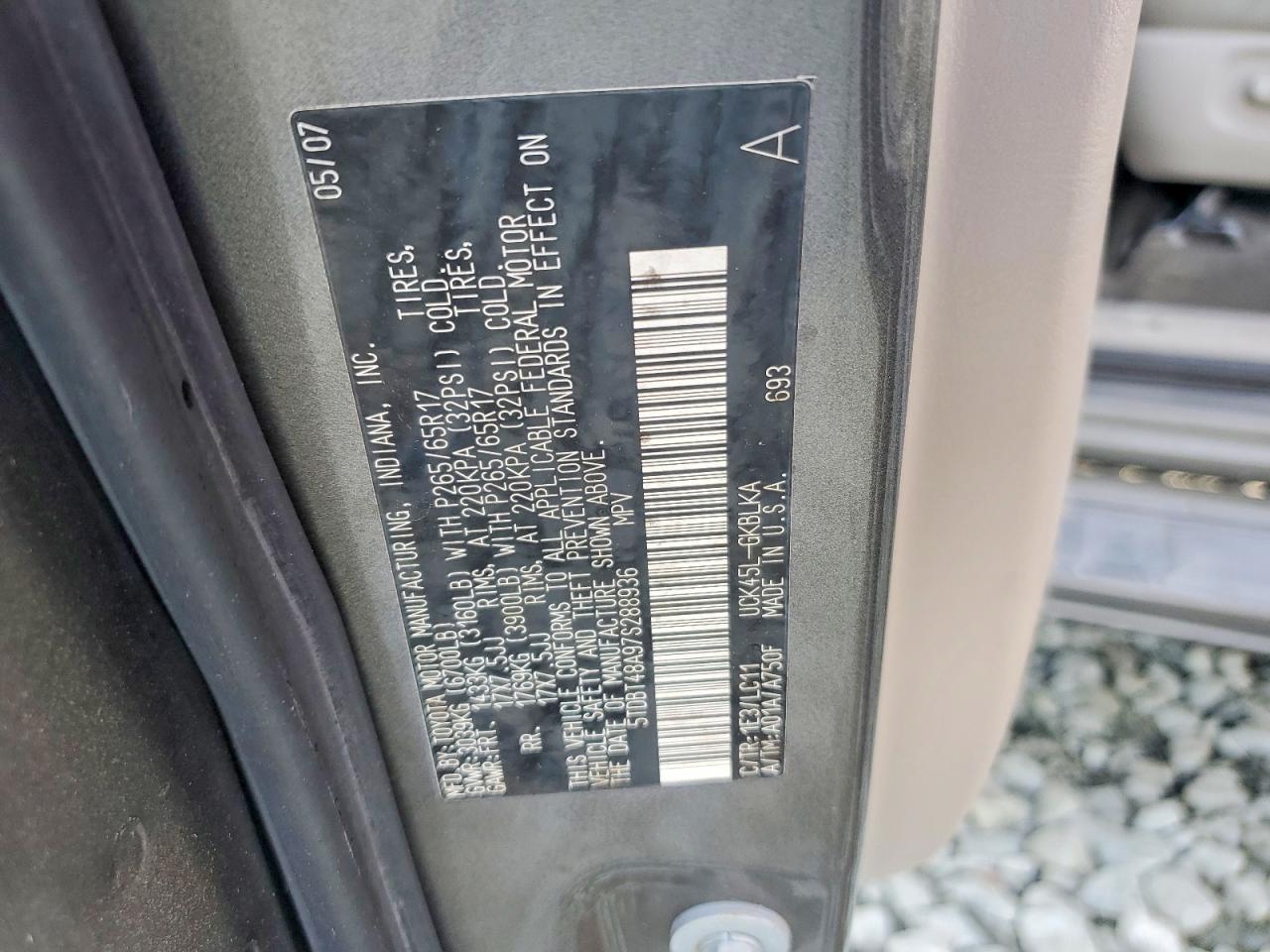 2007 TOYOTA SEQUOIA LIMITED photo 37
