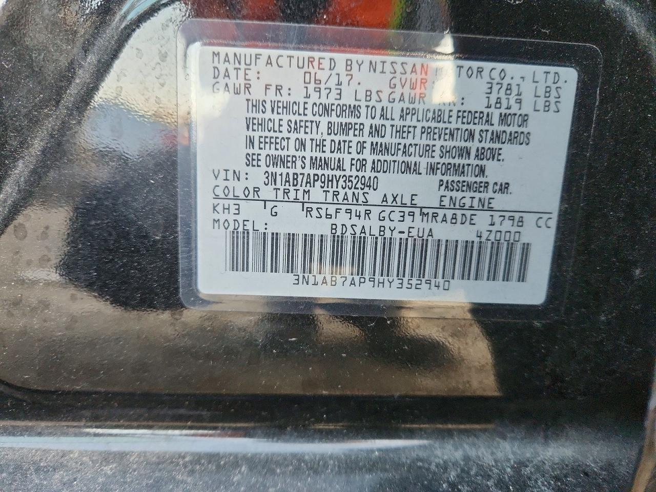 2017 NISSAN SENTRA S photo 13