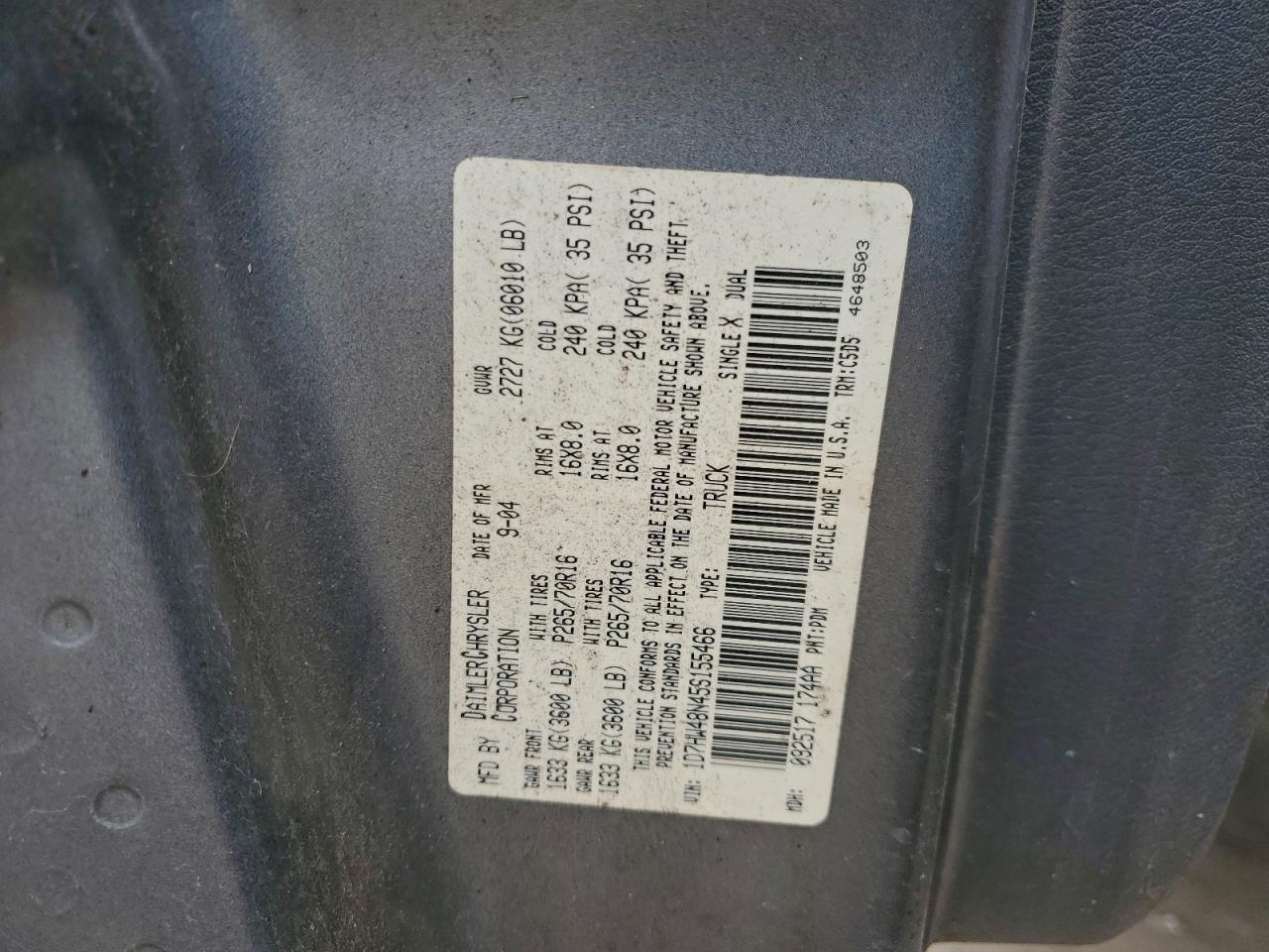 2005 DODGE DAKOTA QUAD SLT photo 12