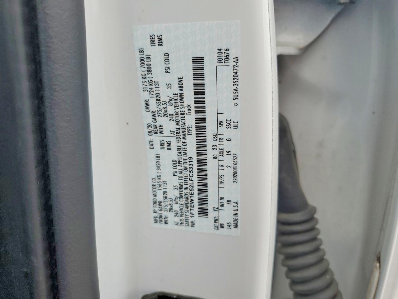2020 FORD F150 SUPERCREW photo 12