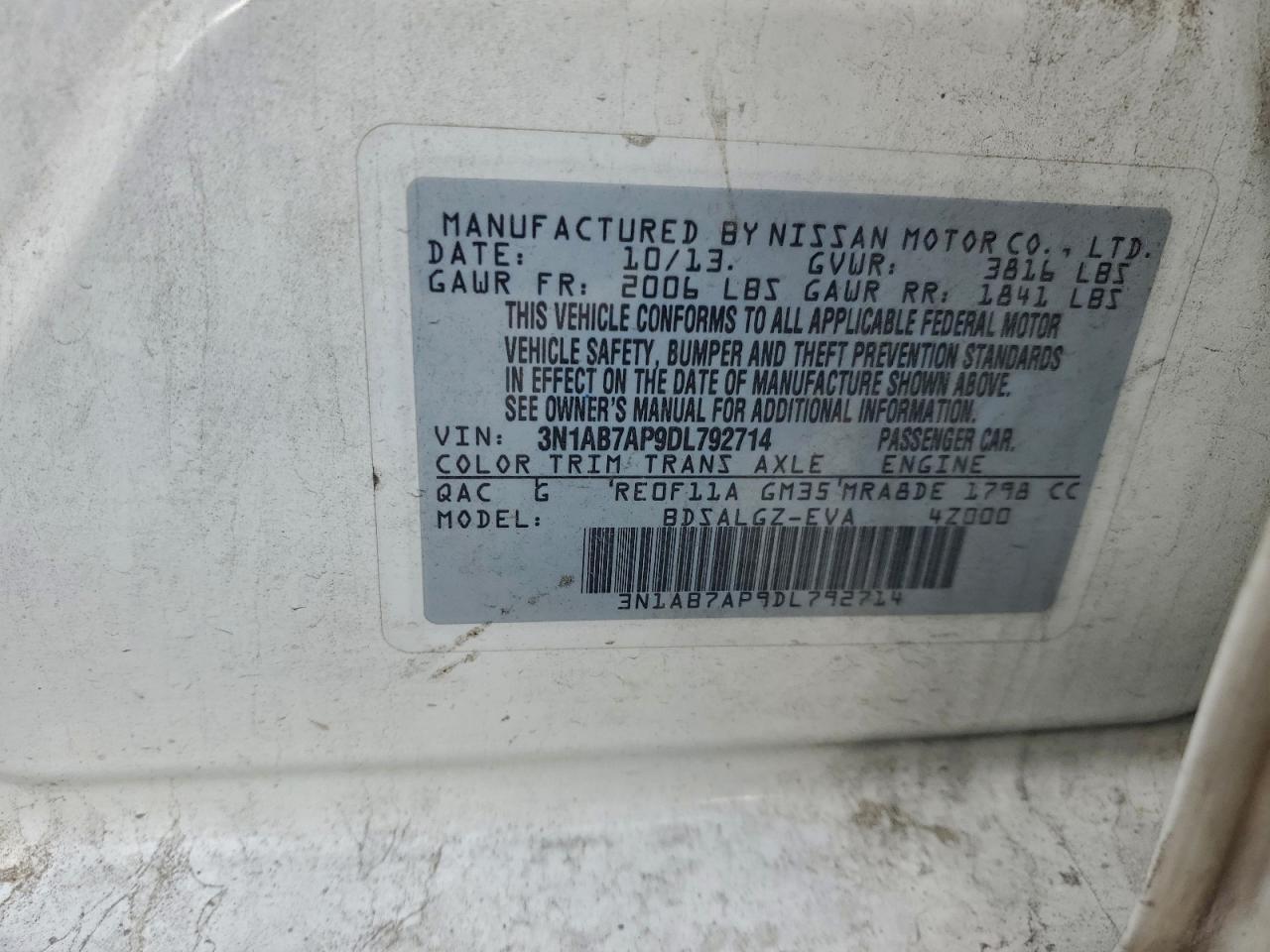 2013 NISSAN SENTRA S photo 23