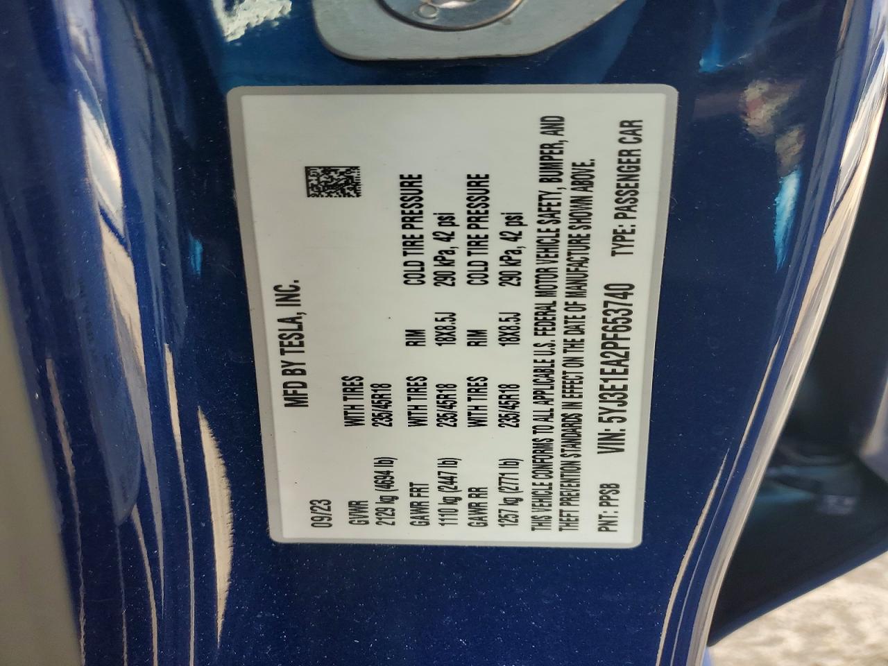 2023 TESLA MODEL 3 photo 12