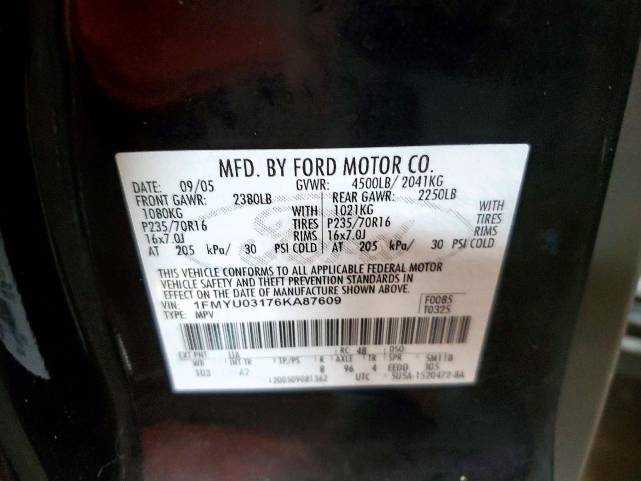 2006 FORD ESCAPE XLT photo 12