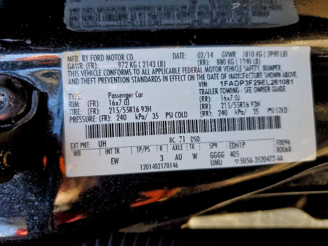 2014 FORD FOCUS SE photo 12