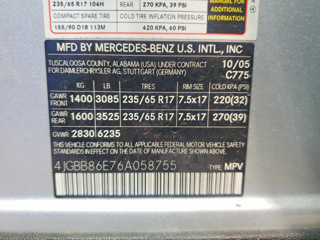 2006 MERCEDES-BENZ ML 350 photo 13